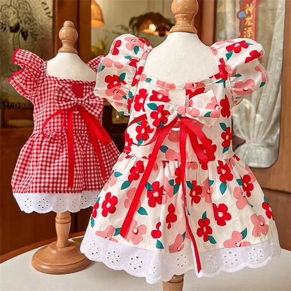 Princess Plaid Pet Dress for Dogs & Cats