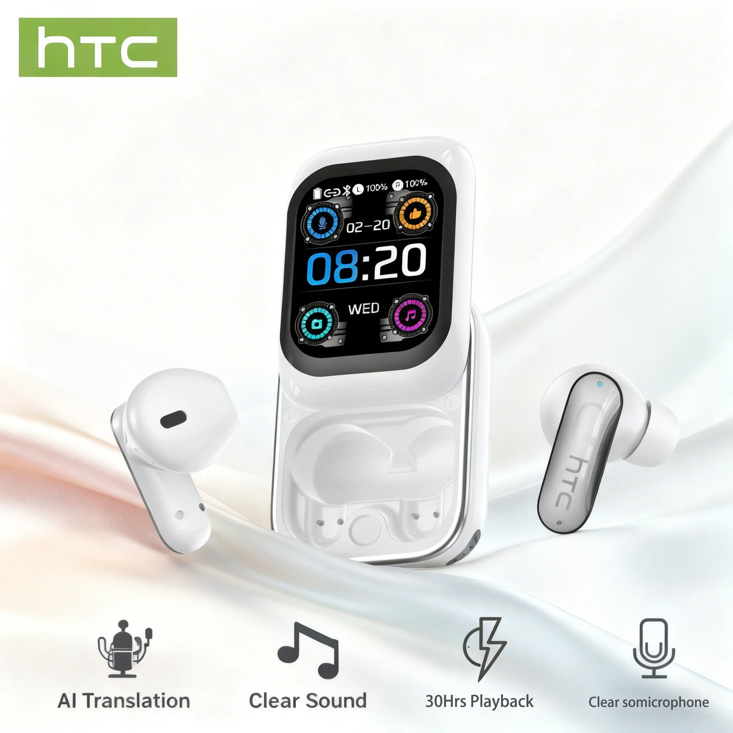 HTC NE48 AI Translation Wireless Earbuds