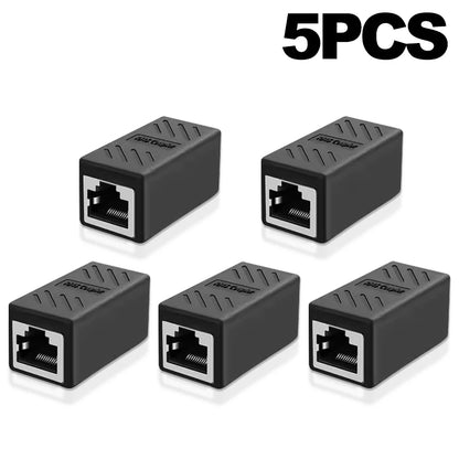 RJ45 Female to Female Ethernet Connector for Cat5e, Cat6 & Cat7 LAN Cables