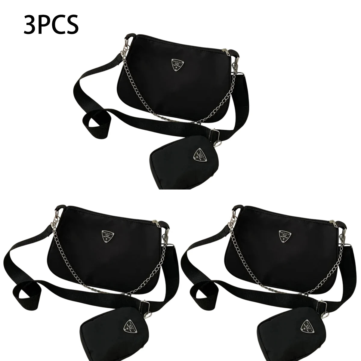 Nylon Crossbody Shoulder Bag Set