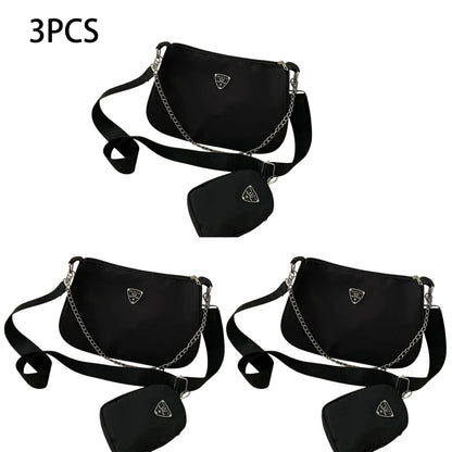 Nylon Crossbody Shoulder Bag Set