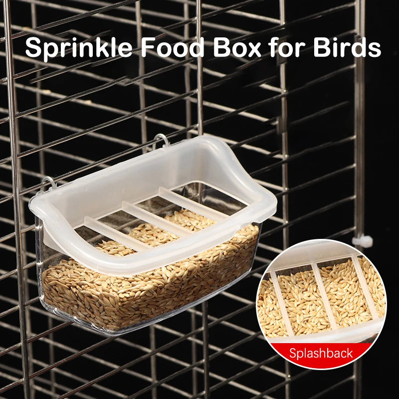 Transparent Spill-Proof Bird Feeder & Water Dispenser