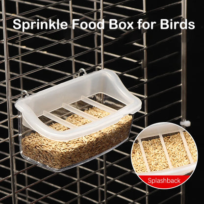 Transparent Spill-Proof Bird Feeder & Water Dispenser