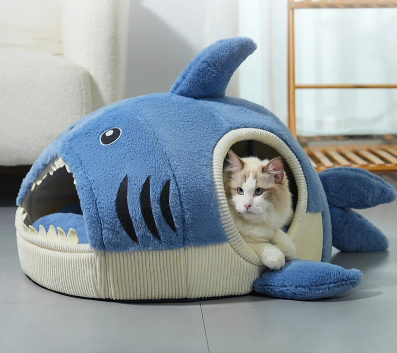 Shark Pet Cave Bed