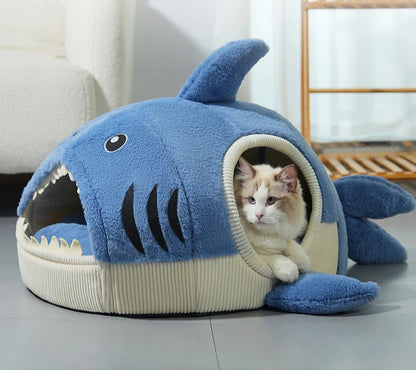 Shark Pet Cave Bed