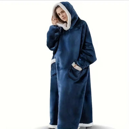 Oversized Flannel Blanket Hoodie