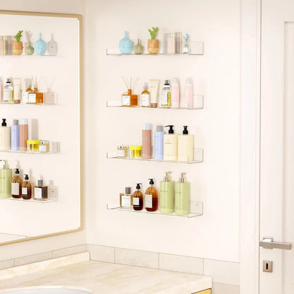 Clear Acrylic Floating Wall Shelf Set