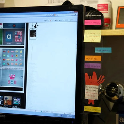 Acrylic Monitor Side Memo Board