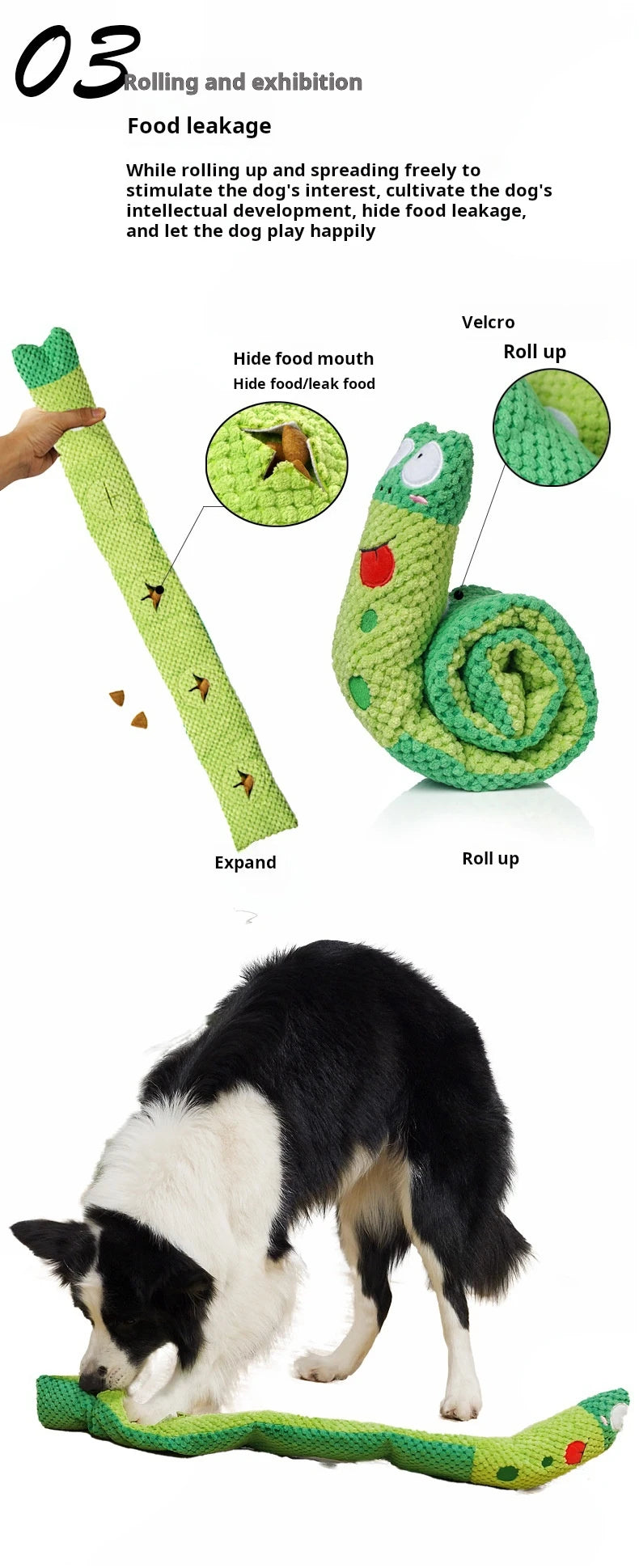 Interactive Snail Dog Puzzle Feeder Toy