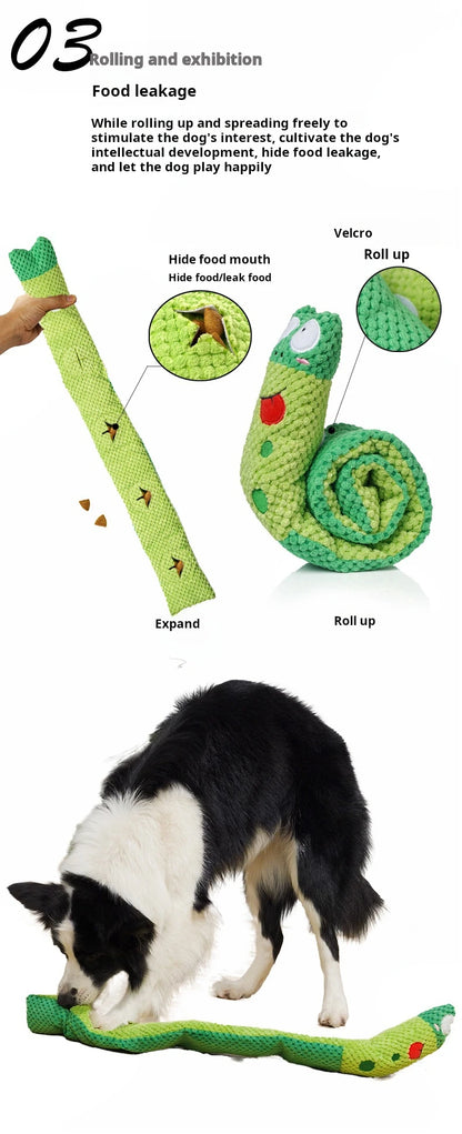 Interactive Snail Dog Puzzle Feeder Toy