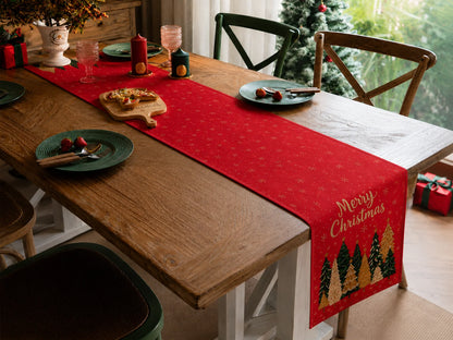 Christmas Tree & Snowflake Table Runner