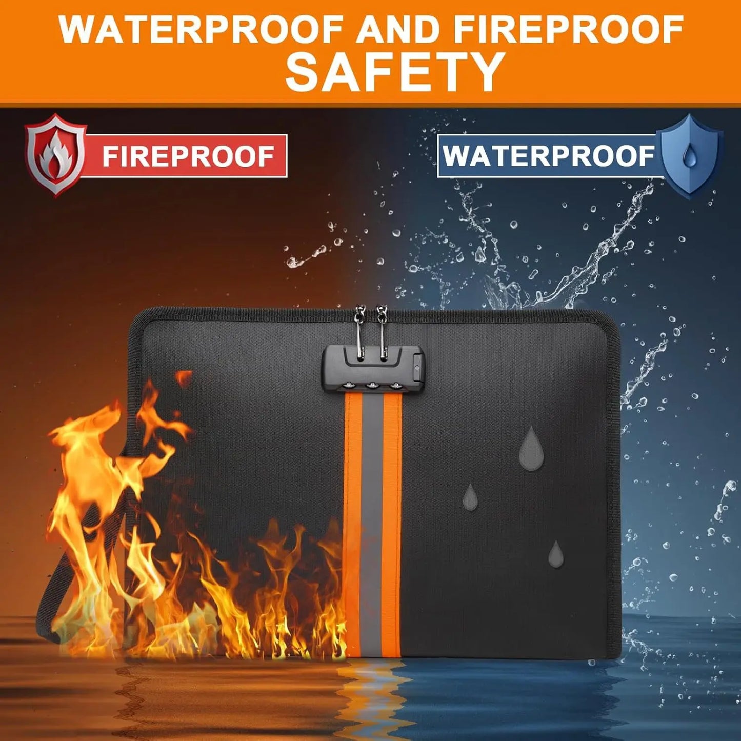 Fireproof Waterproof Document Storage Bag