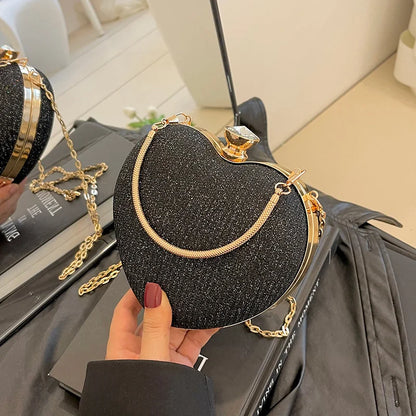 Heart Shape Evening Crossbody Bag