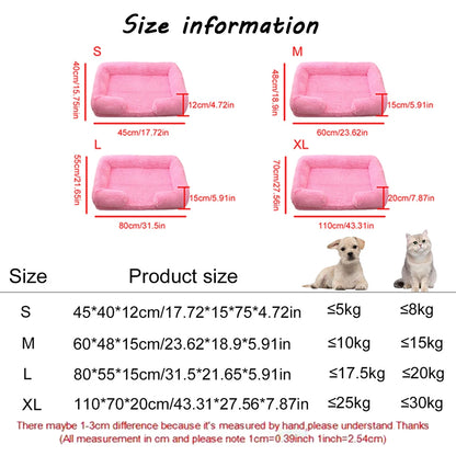Half Surround Plush Dog Bed with Removable Cushion