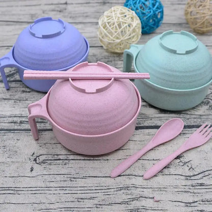 Microwave Ramen Cooker Bowl Set with Utensils