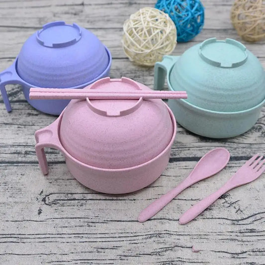Microwave Ramen Cooker Bowl Set with Utensils
