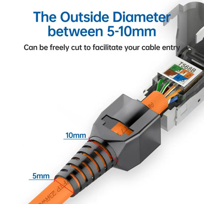 CAT6A CAT7 Shielded RJ45 Ethernet Plug