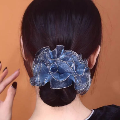 Women’s Double-Layer Floral Hair Scrunchie
