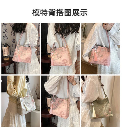 Silk Jacquard Shoulder Bag