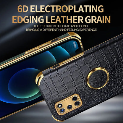 Crocodile Texture Ring Stand Phone Case