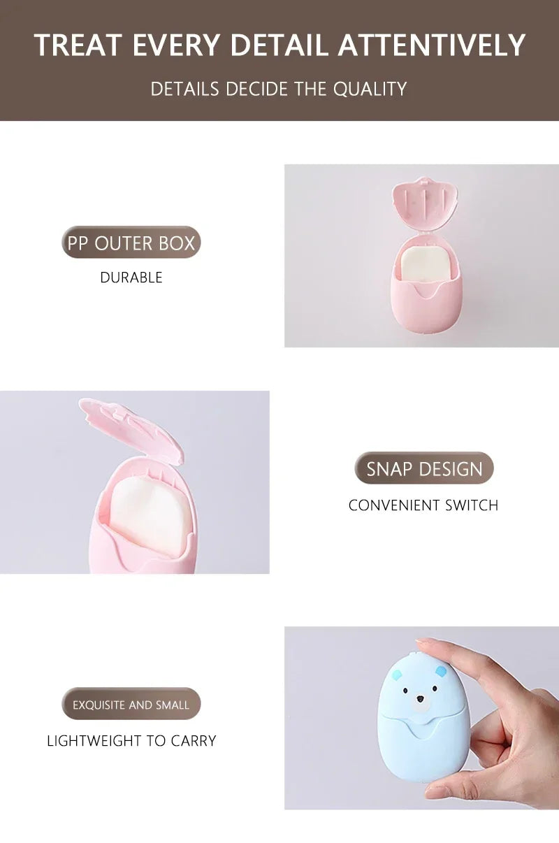 Travel Soap Sheets with Portable Storage Case