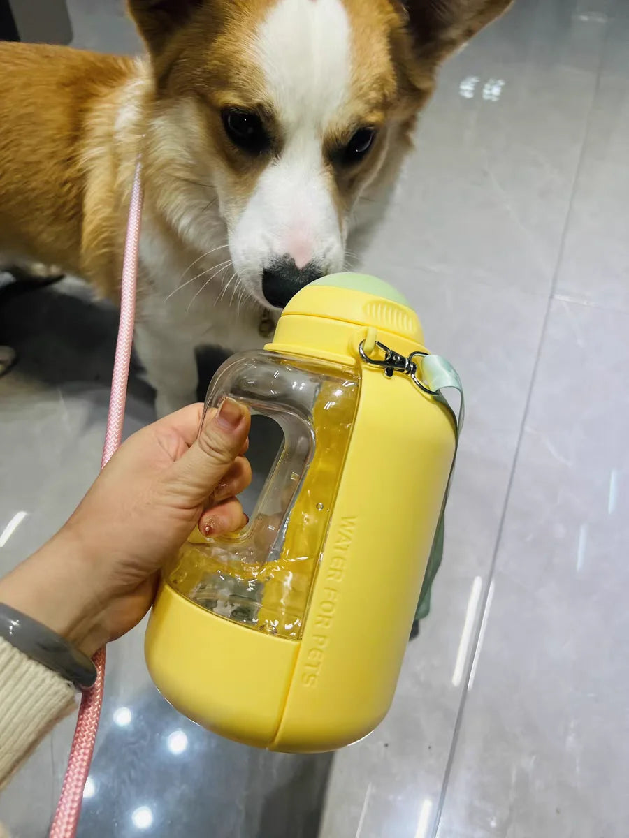 2-in-1 Portable Dog Water Bottle & Food Container