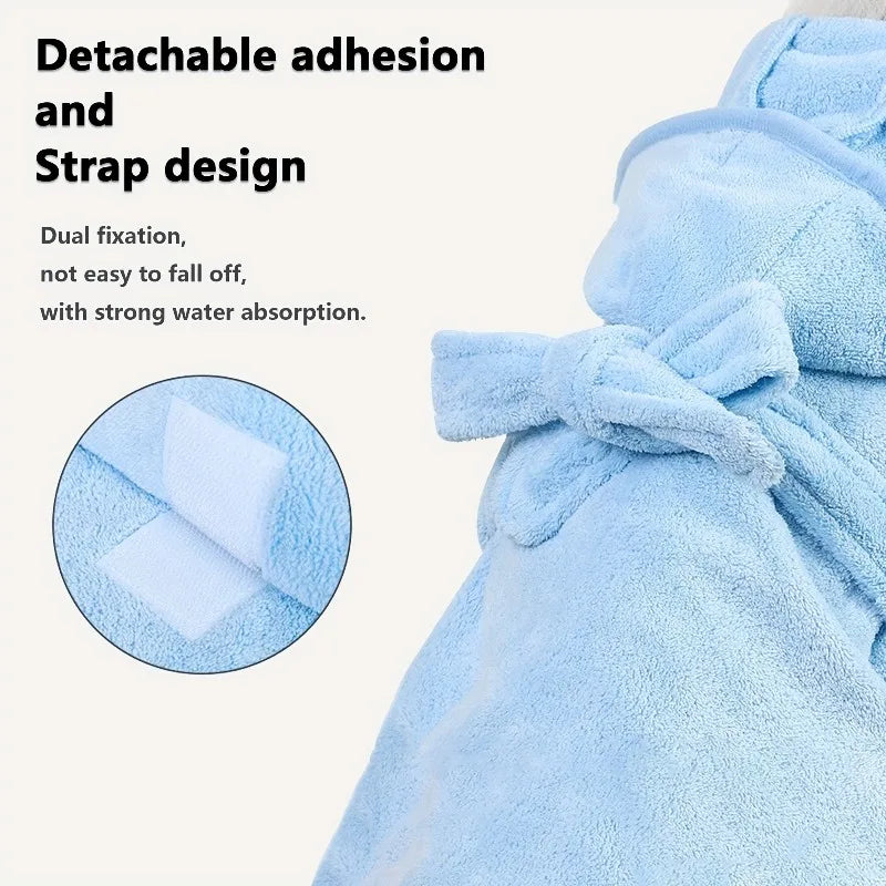 Quick Drying Soft Pet Bath Towel Robe