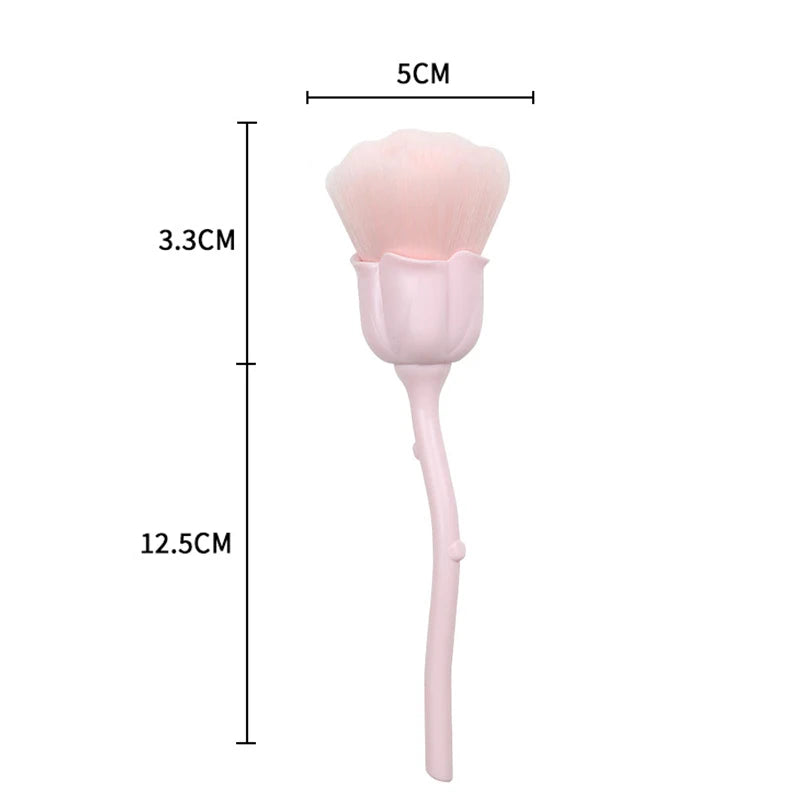 Rose-Shaped Nail Dust Cleaning Brush
