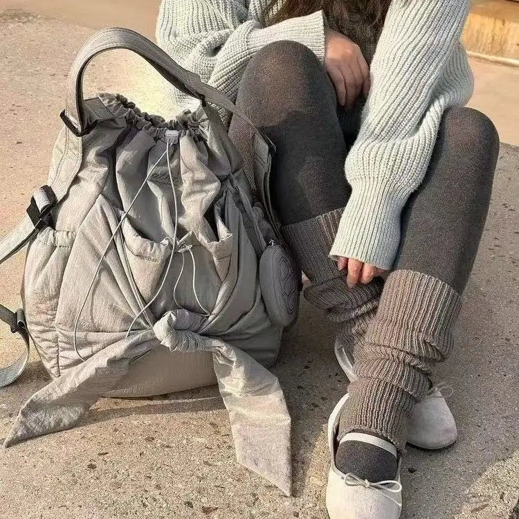 Minimalist Nylon Shoulder Tote Bag