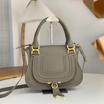 Vintage Genuine Leather Saddle Crossbody Bag for Women