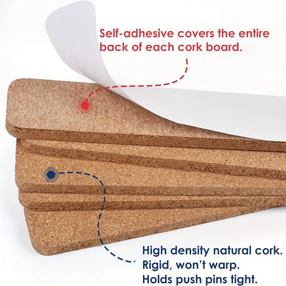 Self-Adhesive Cork Board Wall Strips