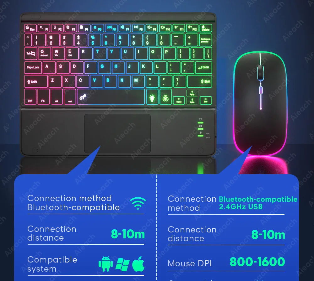 Wireless Bluetooth Keyboard with Touchpad