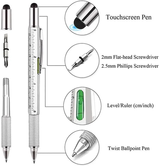 7-in-1 Multifunction Stylus Ballpoint Pen