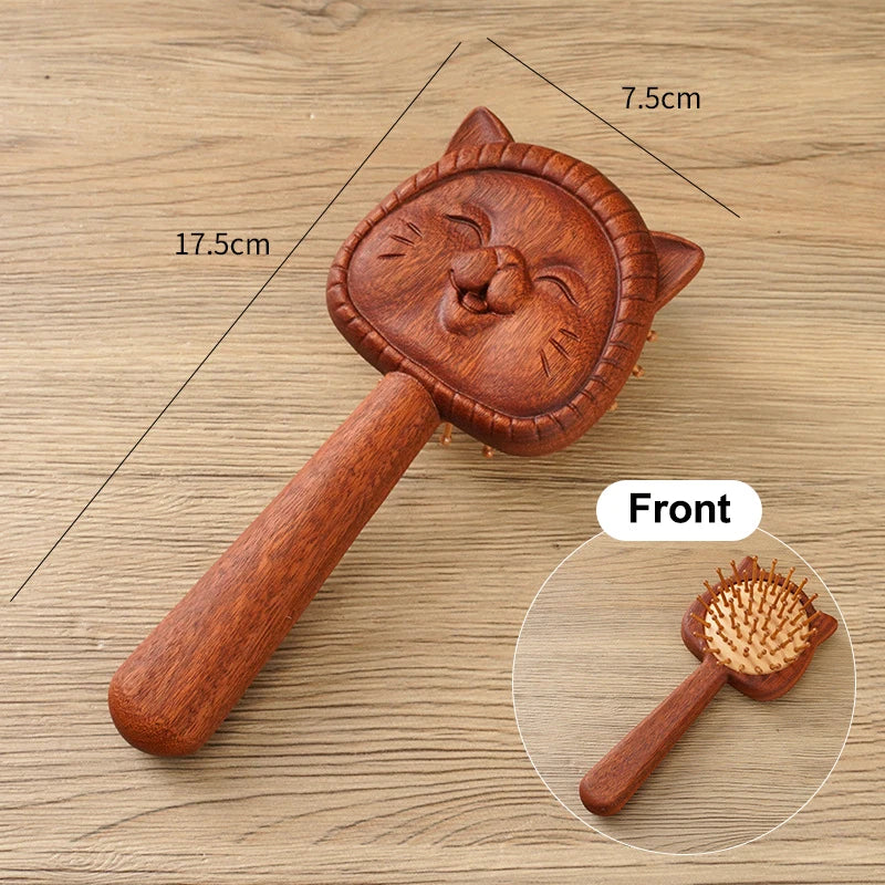Animal Shape Sandalwood Massage Hair Comb