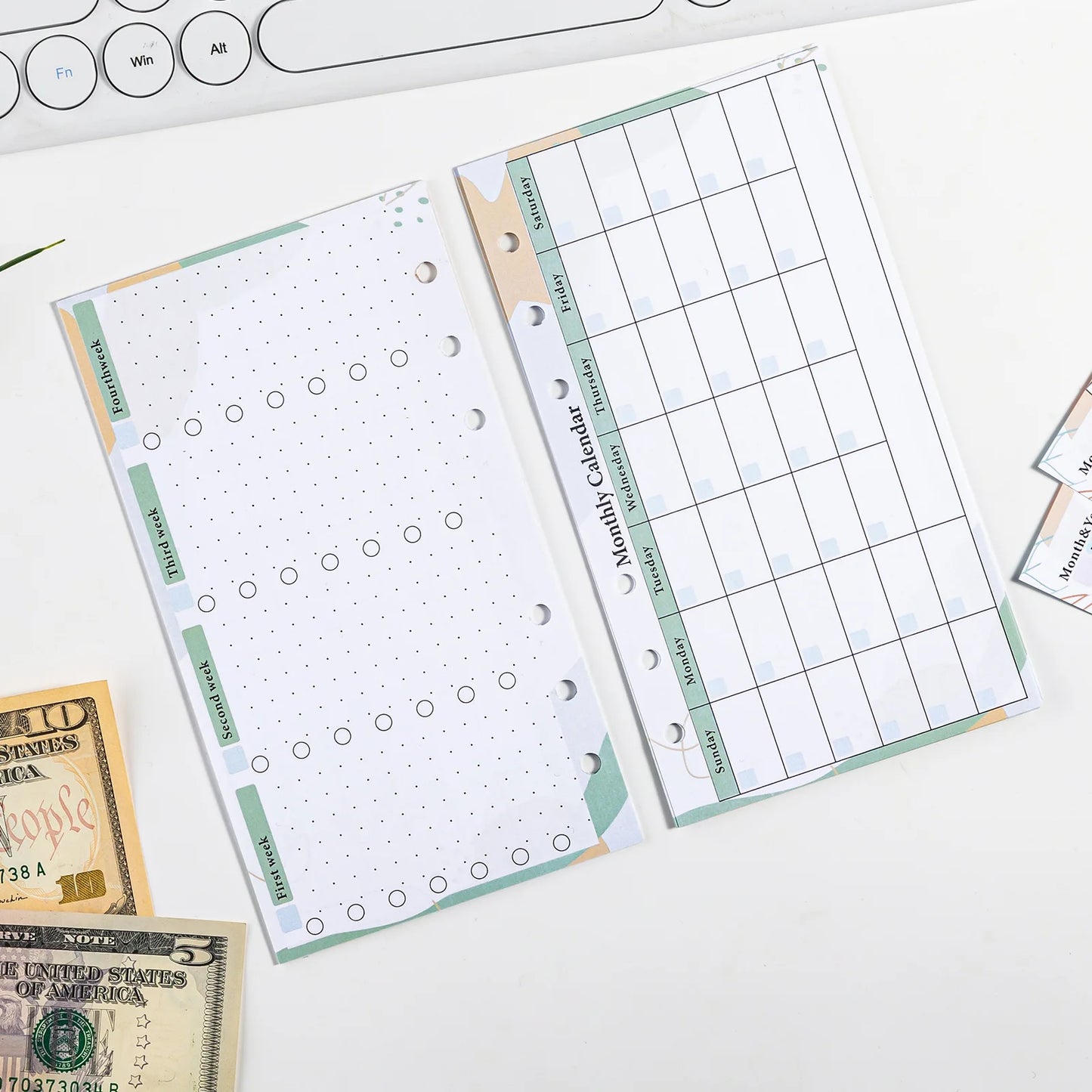 Colourful A6 Loose Leaf Organiser Inserts