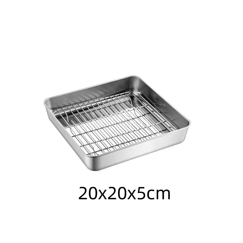 Golden Stainless Steel Food Serving Tray