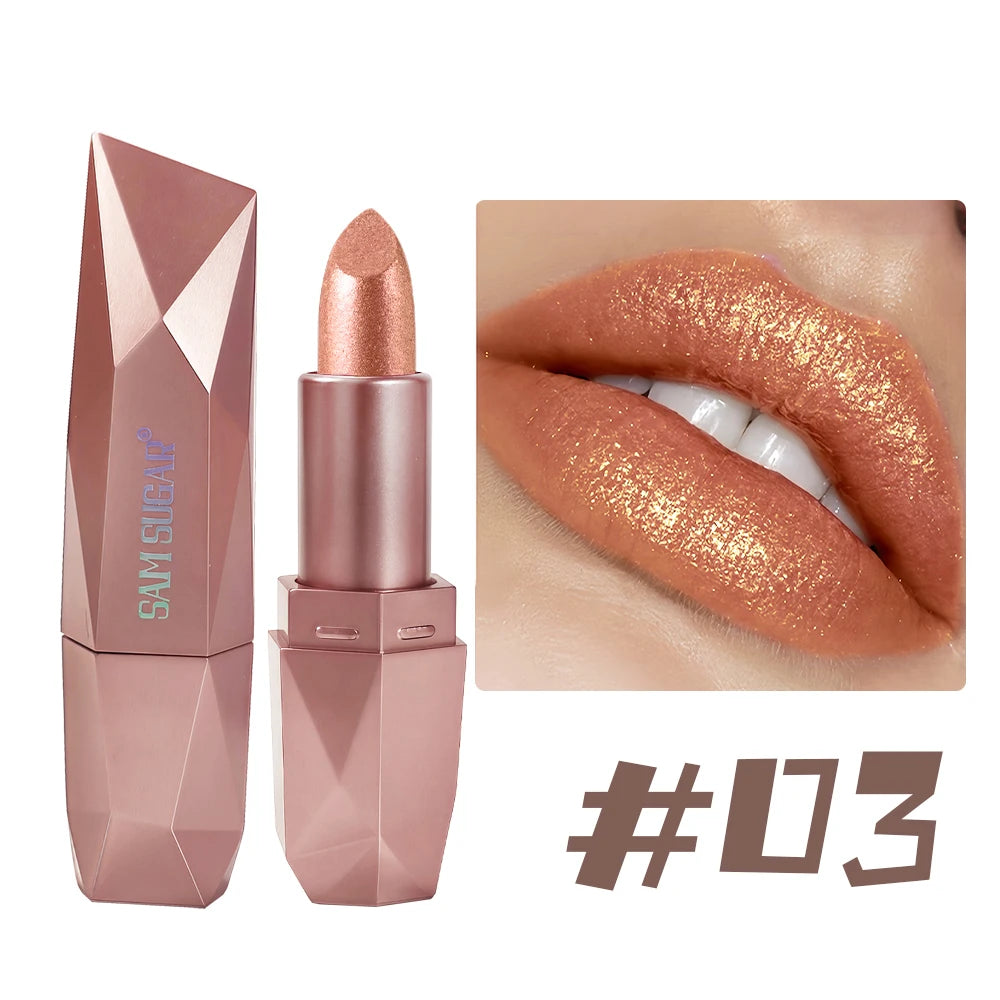 SAM SUGAR 6-Color Diamond Pearl Lipstick