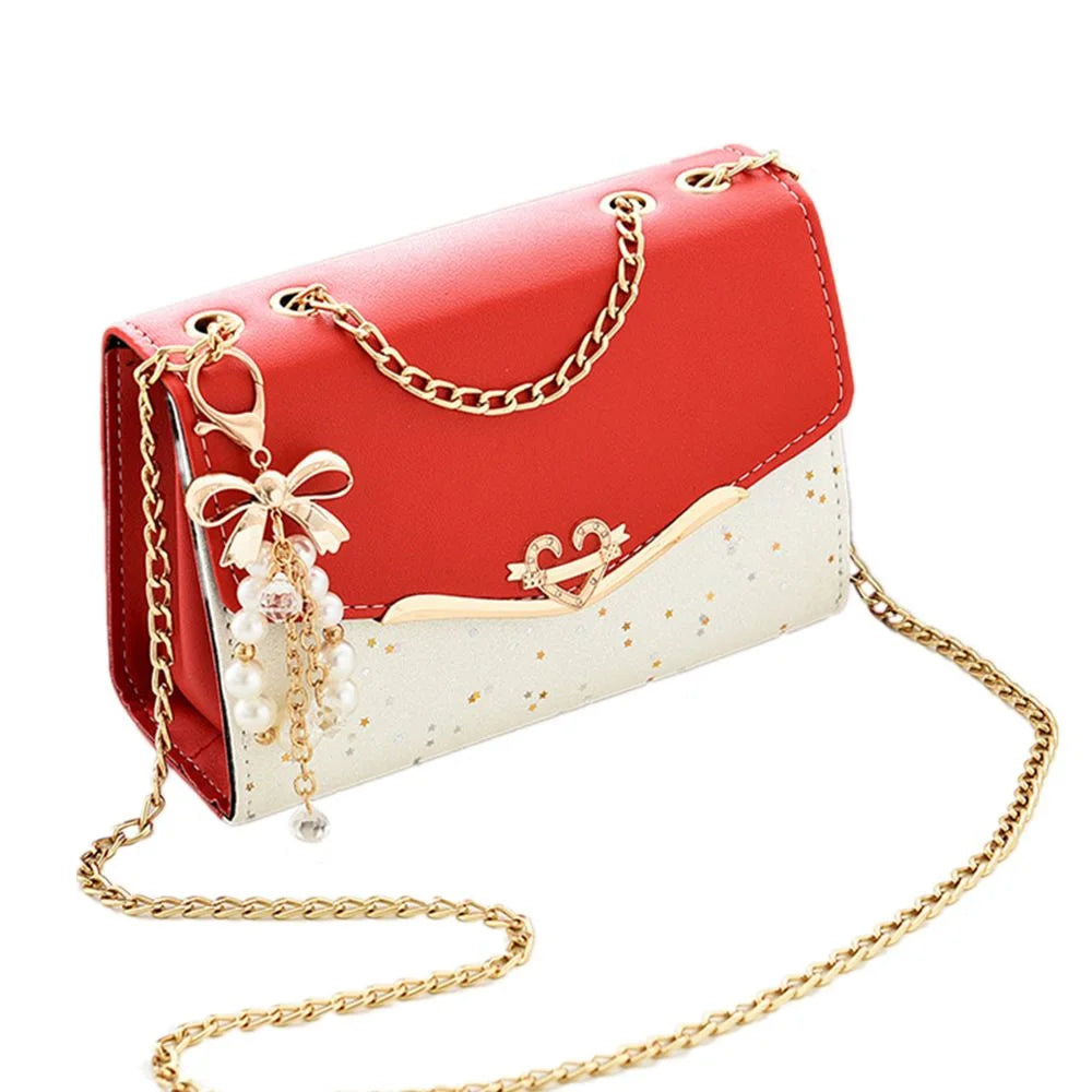 Elegant PU Leather Tassel Crossbody Messenger Bag