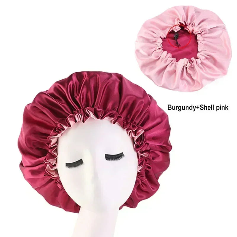 Reversible Satin Bonnet Hair Cap