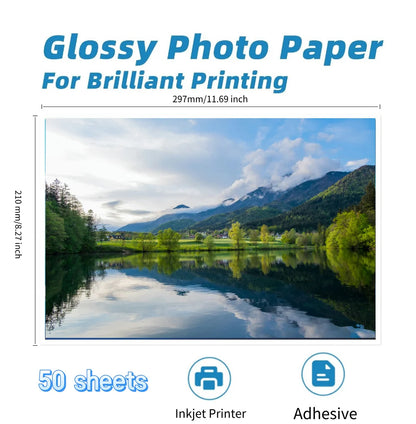 Adhesive Glossy Photo Paper