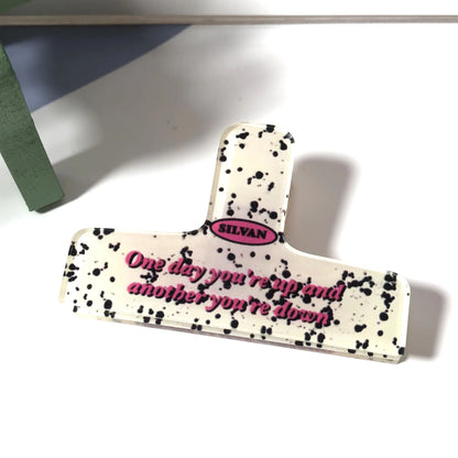 Retro Acrylic Binder Clip for Documents, Photos & Memos