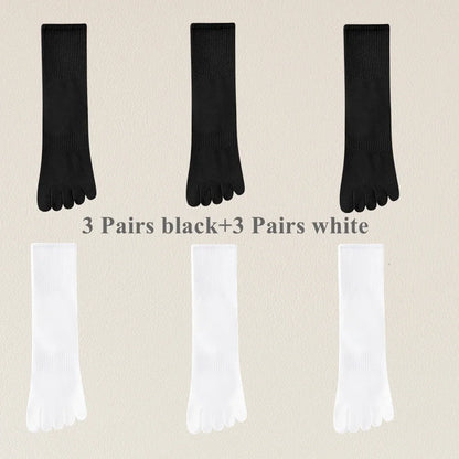 Men’s Cotton Toe Socks 6 Pairs