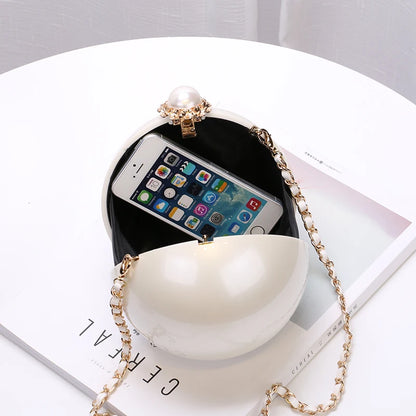 Pearl Sphere Evening Crossbody Bag