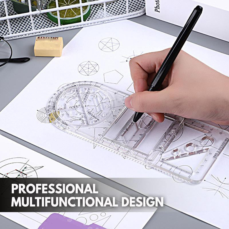 Multifunctional Geometric Drawing Ruler