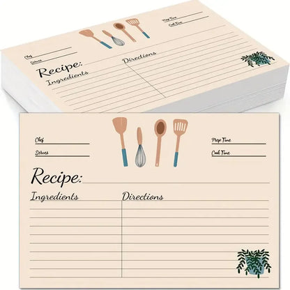 Kitchen Recipe Cards Set