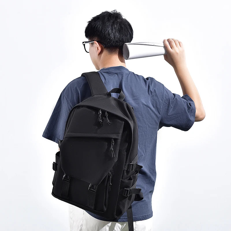 Simple Solid Color Travel Backpack