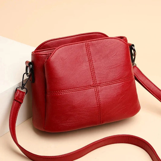Vintage PU Leather Crossbody Shoulder Bag