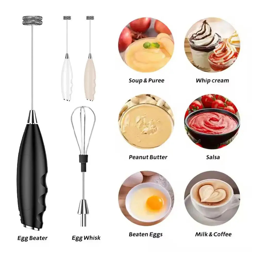 Wireless Handheld Electric Milk Frother & Mini Whisk