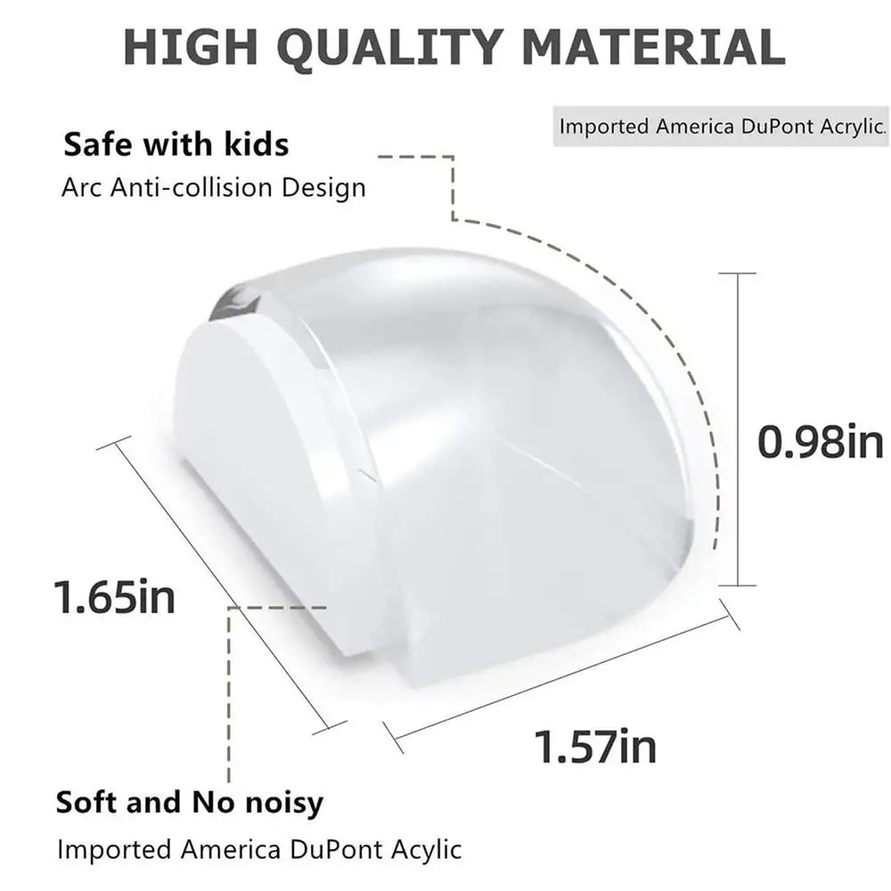 Transparent Self-Adhesive Acrylic Door Stopper