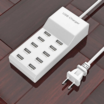 Multi-Device USB Charger Hub with EU Plug